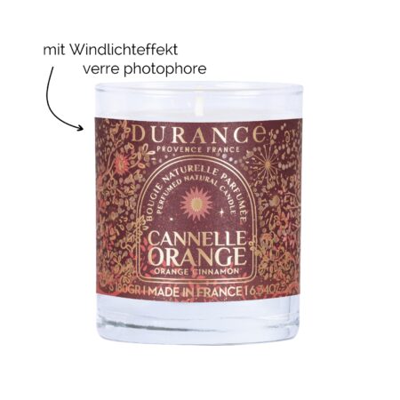 Duftkerze 180g im Glas Zimt Orange