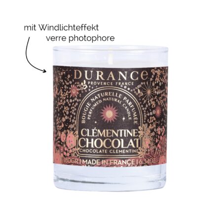 Duftkerze 180g im Glas Mandarine Schokolade