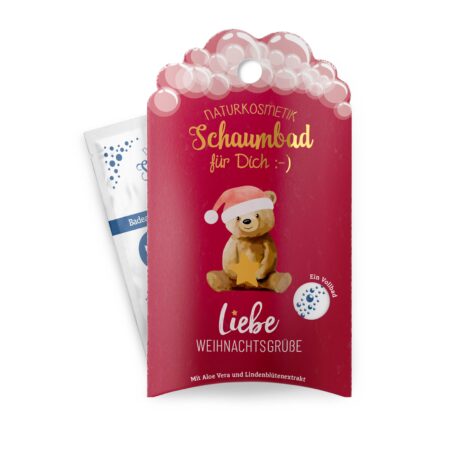 Schaumbad 40ml Happy Christmas "Wir schenken uns nix" (Dackel)