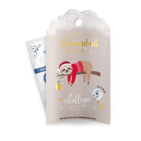 Schaumbad 40ml Happy Christmas "Chillige Weihnachten" (Faultier)