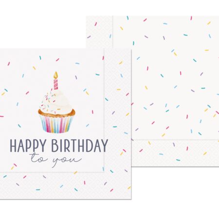 Serviette Liebe Wünsche "Happy Birthday" (Torte)