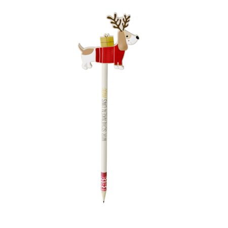 Bleistift Happy Christmas "Wir schenken uns nix" (Dackel)