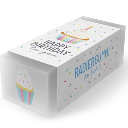 Radiergummi Liebe Wünsche "Happy Birthday" (Torte)