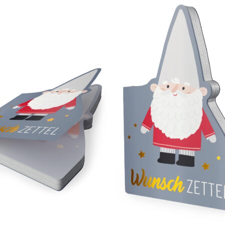 Notizblock Happy Christmas "Wunsch Zettel" (Zwerg)
