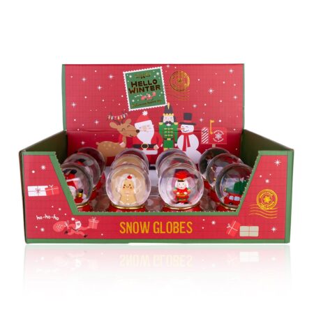 Schnee- & Glitzerkugel HELLO WINTER im Display, ca. 6cm