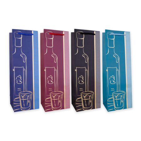 Geschenktasche WEIN für Flaschen, Grösse: 12 x 9 x 36cm