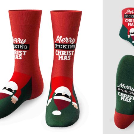 Zaubersocken Manntastische Weihnachten "Merry fucking Christmas" (Weihnachtsmann) Gr.41-46