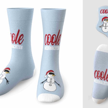 Zaubersocken Manntastische Weihnachten "Coole Weihnachten" (Schneemann) Gr.41-46