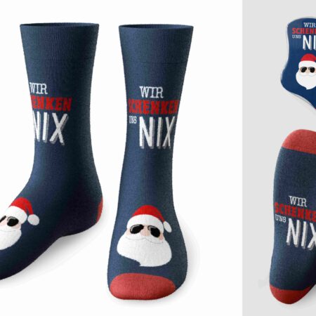 Zaubersocken Manntastische Weihnachten "Wir schenken uns nix" (Santa) Gr.41-46