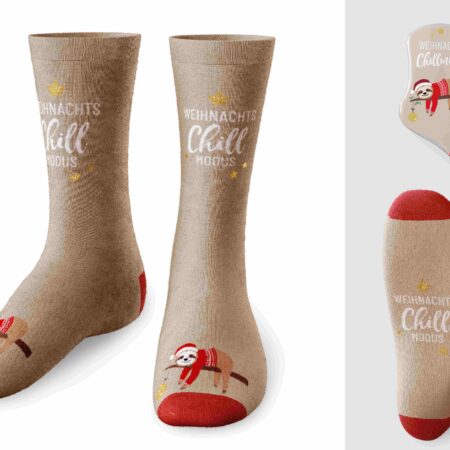 Zaubersocken Happy Christmas "Weihnachts-Chill Modus" Gr.36-40