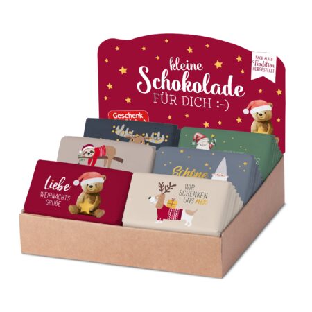 Schokolade 40g Happy Christmas im Display MIX