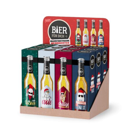 Bier 0,33 l im Display Manntastische Weihnachten MIX