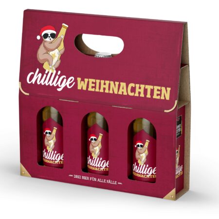 Männerkoffer Manntastische Weihnachten Chillige Weihnachten (Faultier)