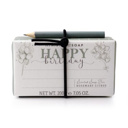 Seife 200g mit Bleistift "Happy Birthday" Rosemary Citrus