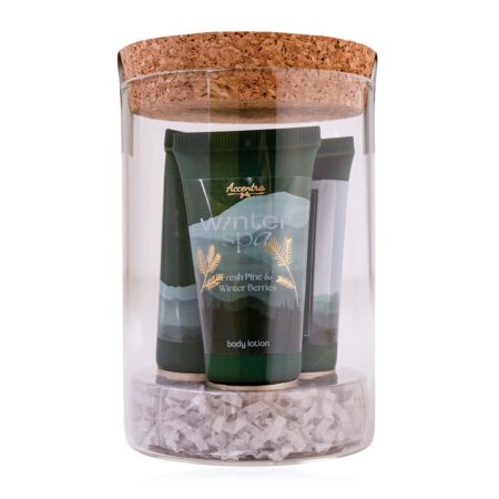 Badeset WINTER SPA in Glas mit Korkdeckel
