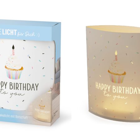 Poesielicht Liebe Wünsche "Happy Birthday" (Torte)