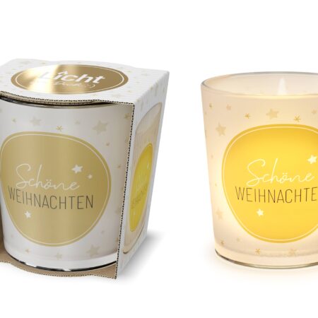 Licht mit Teelicht Lovely Christmas "Schöne Weihnachten" (Sterne)