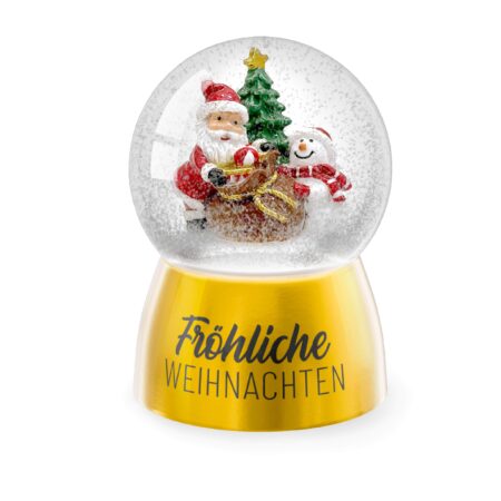 Grosse Glitzerkugel Happy Christmas "Fröhliche Weihnachten"