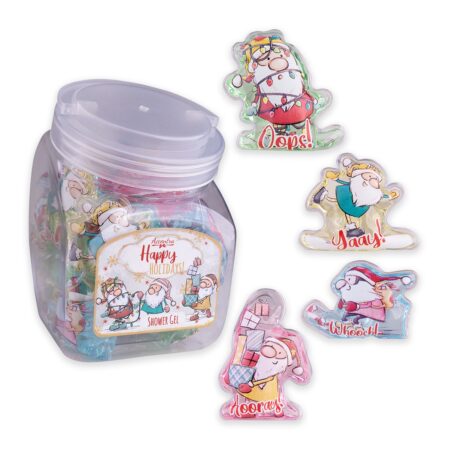 Mini-Duschgel HAPPY HOLIDAYS im Bonbonglas, 50ml