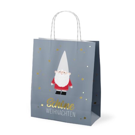 Geschenktüte Happy Christmas "Schöne Weihnachten" (Zwerg)