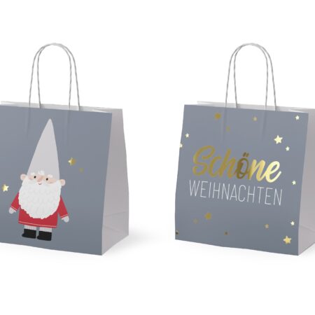 Mini-Geschenktüte Happy Christmas "Schöne Weihnachten" (Zwerg)