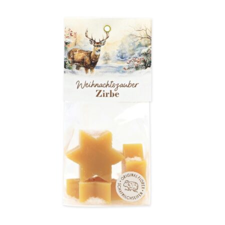 Stern-Seife mit Schafmilch 4x20g 'Weihnachtszauber' - Zirbe