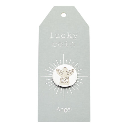 Münzen - "lucky coin" - Edelstahl - Engel