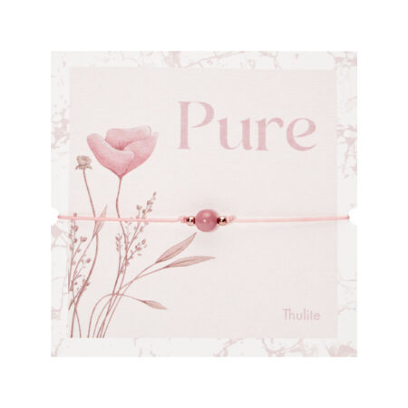 Armband - "Pure" - Thulit-Quarz  - rosévergoldet