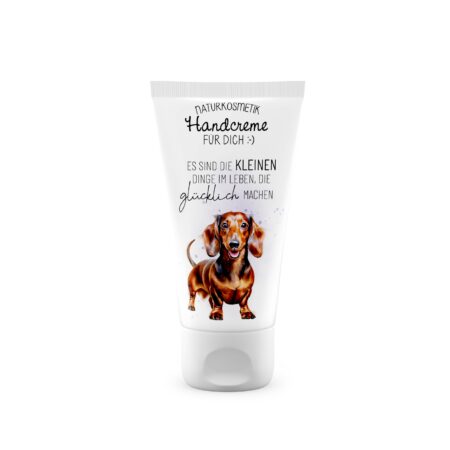 Handcreme 30ml Lucky Friends "Es sind die kleinen Dinge im Leben, ..." (Dackel)