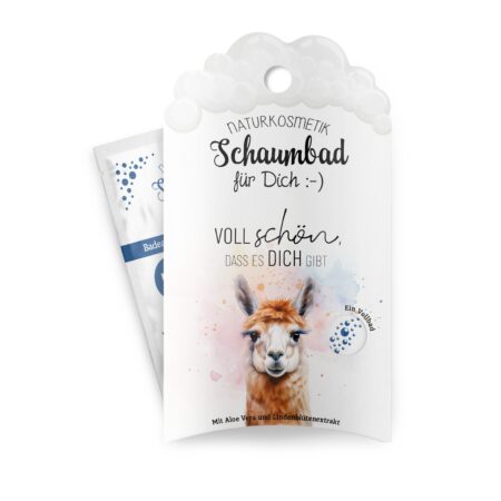 Schaumbad 40ml Lucky Friends "Voll schön, dass es Dich gibt" (Lama2)
