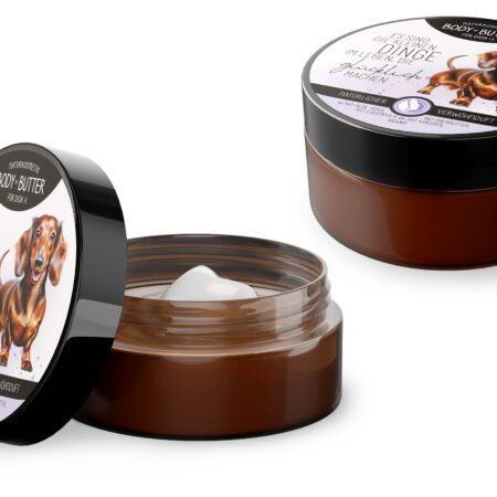 Bodybutter 150ml Lucky Friends "Es sind die kleinen Dinge im Leben, ..." (Dackel)