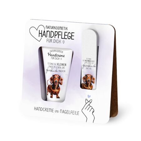 Handpflegeset Lucky Friends "Es sind die kleinen Dinge im Leben, ..." (Dackel)