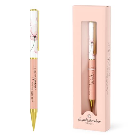 Kugelschreiber Lovely Greetings "Wo Blumen blühen, lächelt die Welt"