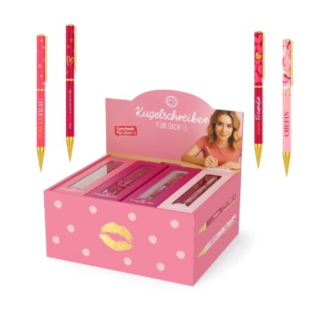 Kugelschreiber Auf uns Mädels im Display MIX