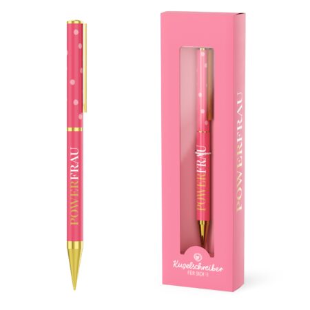 Kugelschreiber Auf uns Mädels "Powerfrau"