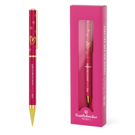 Kugelschreiber Auf uns Mädels "Wie schön, dass es Dich gibt" (Herz)