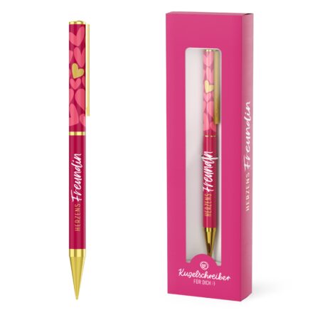 Kugelschreiber Auf uns Mädels "Herzensfreundin"