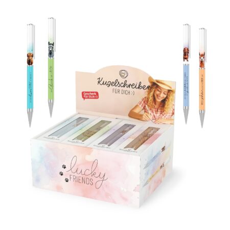 Kugelschreiber Lucky Friends im Display MIX