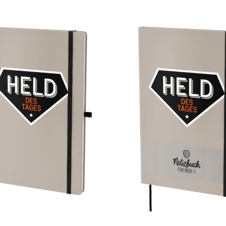 Notizbuch A5 Manntastisch "Held des Tages"
