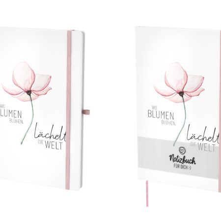 Notizbuch A5 Lovely Greetings "Wo Blumen blühen, lächelt die Welt"