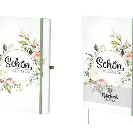 Notizbuch A5 Lovely Greetings "Schön, dass es Dich gibt" (Blume)