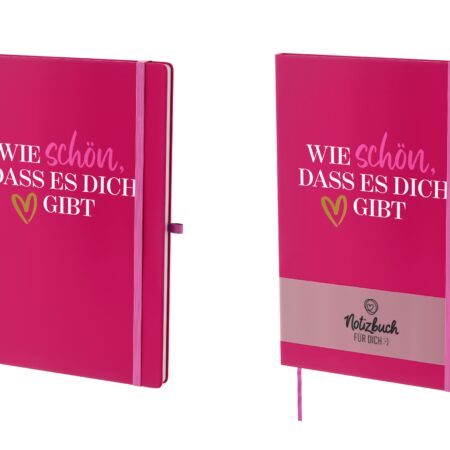 Notizbuch A5 Auf uns Mädels "Wie schön, dass es Dich gibt" (Herz)