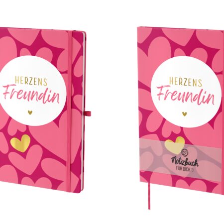 Notizbuch A5 Auf uns Mädels "Herzensfreundin"