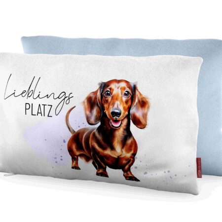 Kissen 25x40cm Lucky Friends "Lieblingsplatz" (Dackel)