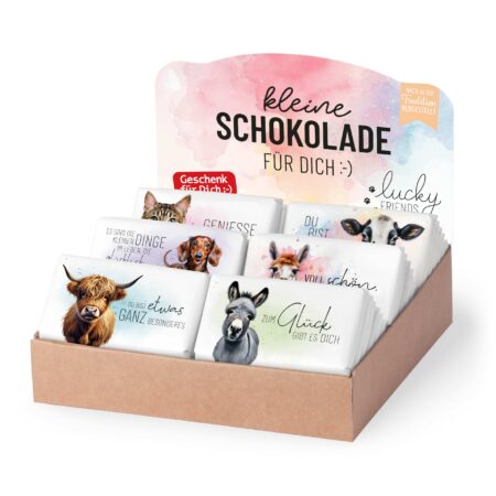 Schokolade 40g Lucky Friends im Display MIX