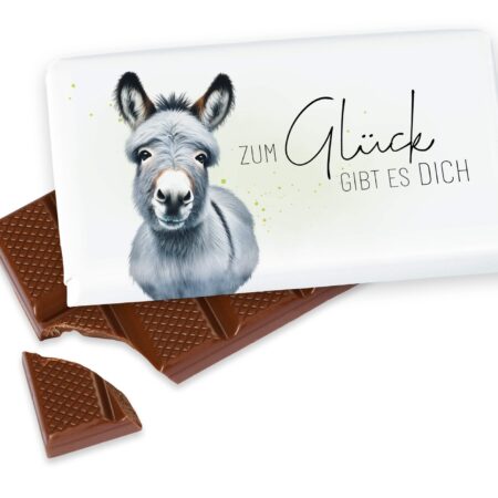 Schokolade 40g Lucky Friends "Zum Glück gibt es Dich" (Esel)