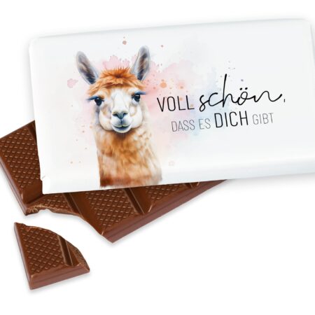 Schokolade 40g Lucky Friends "Voll schön, dass es Dich gibt" (Lama2)