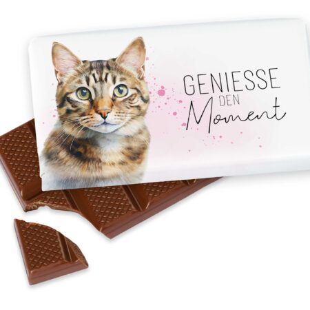 Schokolade 40g Lucky Friends "Geniesse den Moment" (Katze)