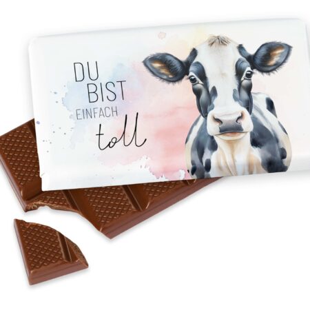 Schokolade 40g Lucky Friends "Du bist einfach toll" (Kuh)