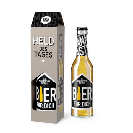 Bier 0,33 l Manntastisch "Held des Tages"